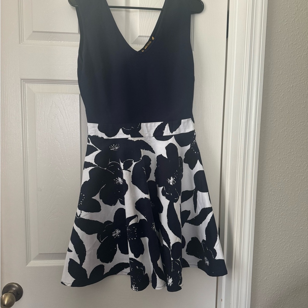 Miusol Black and White Floral Mini Dress